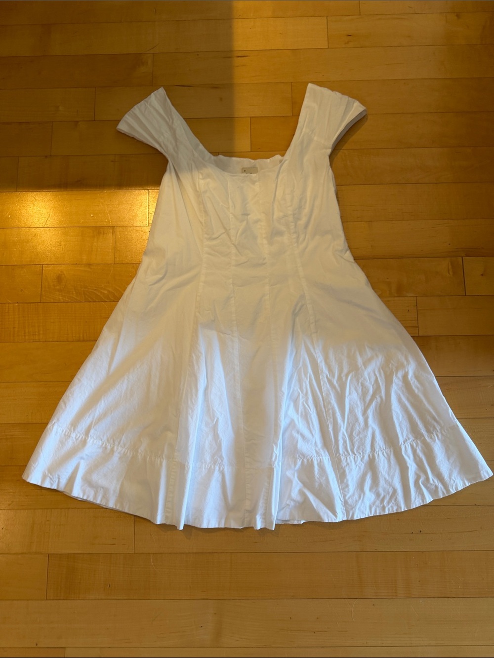 Target White Square-Neck Fit & Flare Dress